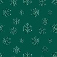 Spider Web Seamless Pattern Green Design vector