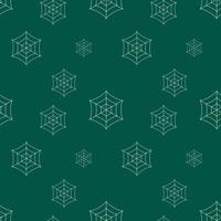 Spider Web Seamless Pattern Green Design vector