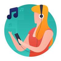 Listening Music Concepts vector