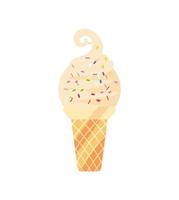 ice cream with sprinkles vector