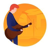 Trendy Guitarist Concepts vector