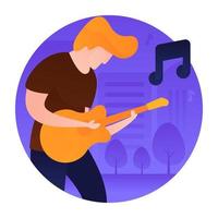 Playing Guitar Concepts vector