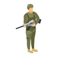 Trendy Army Man vector