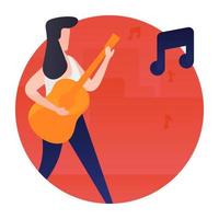 Female Guitarist Concepts vector