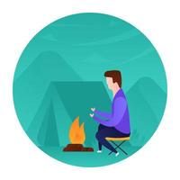 Trendy Campfire Concepts vector