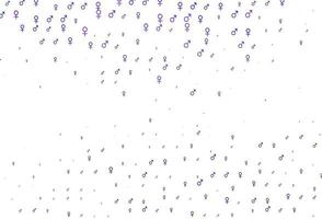 Light purple vector texture with male, female icons.