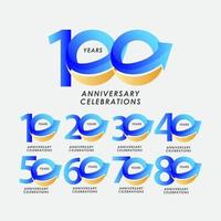 100 Years Anniversary Celebration Number Vector Template Design Illustration