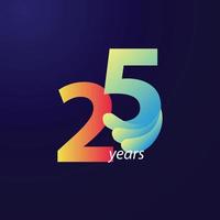 25 Years Anniversary Celebration Vector Template Design Illustration