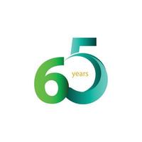 65 Years Anniversary Celebration Vector Template Design Illustration