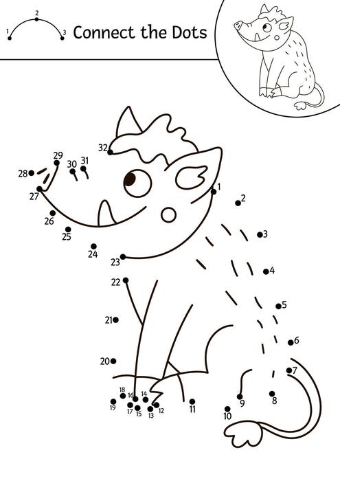 vector dot to dot and color activity with cute boar forest connect the dots game for children with animal woodland coloring page for kids nature themed printable worksheet 3757998 vector art at vecteezy