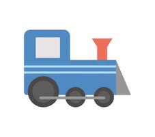 Vector toy train isolated on white background. Cute engine illustration for kids. Funny transportation object for children