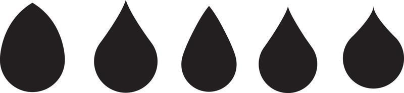 Water drop icons collection. Oil drop set vector