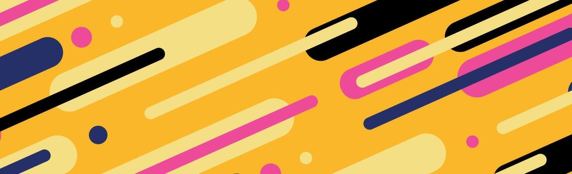 Modern abstraction, composition made of various rounded shapes of lines in color - Vector