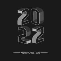 Geometry holiday 2022 new year web template - Vector