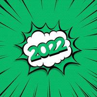 Colorful Web Template Comic Zoom New Year 2021 - Vector