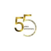 55 Years Anniversary Celebration Vector Template Design Illustration