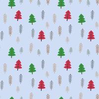 Red and green christmas tree pattern background. Perfect rapport. vector