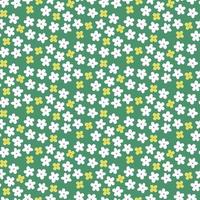 White and yellow flowers pattern background. Perfect rapport. vector