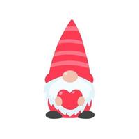 Christmas gnome. A little gnome wearing a red woolen hat. celebrate on christmas vector