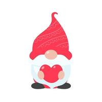 Christmas gnome. A little gnome wearing a red woolen hat. celebrate on christmas vector