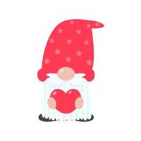 Christmas gnome. A little gnome wearing a red woolen hat. celebrate on christmas vector