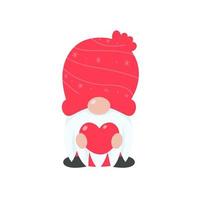 Christmas gnome. A little gnome wearing a red woolen hat. celebrate on christmas vector