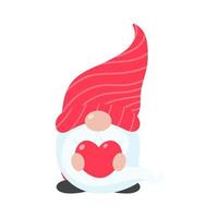 Christmas gnome. A little gnome wearing a red woolen hat. celebrate on christmas vector