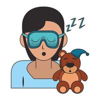 Sleep and rest cartoons vector