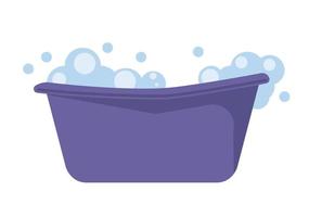 mascot bath with bubbles vector