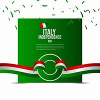 Italy Independence Day Celebration Vector Template Design Illustration