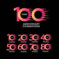 100 Years Anniversary Celebration Number Vector Template Design Illustration