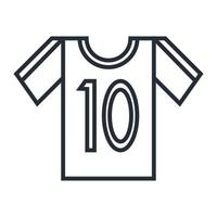 soccer shirt line icon vector