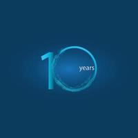 10 Years Anniversary Celebration Vector Template Design Illustration