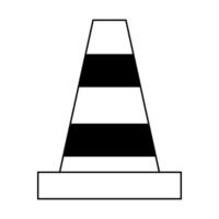 warning cone icon vector