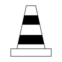 warning cone icon vector