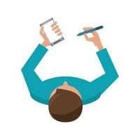 man using cellphone vector