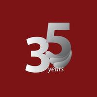 35 Years Anniversary Celebration Vector Template Design Illustration