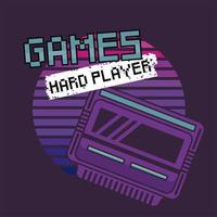 video game hard player vector