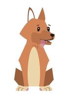 mascota de dibujos animados de perro vector