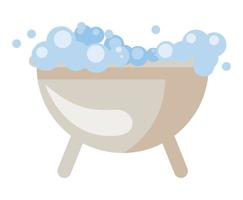 mascot bath with bubbles vector