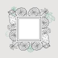 bergamot square frame vector