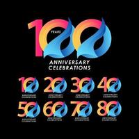 100 Years Anniversary Celebration Number Vector Template Design Illustration