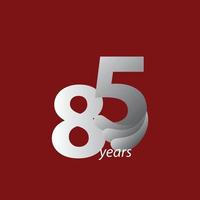 85 Years Anniversary Celebration Vector Template Design Illustration