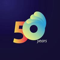 Ilustración de diseño de plantilla de vector de celebración de aniversario de 50 años