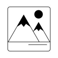 icono de paisaje de montaña vector