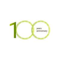 100 Years Anniversary Celebration Vector Template Design Illustration