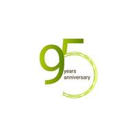 95 Years Anniversary Celebration Vector Template Design Illustration