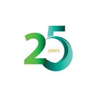 25 Years Anniversary Celebration Vector Template Design Illustration