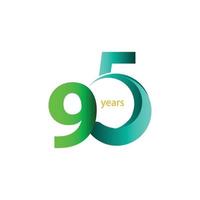 95 Years Anniversary Celebration Vector Template Design Illustration