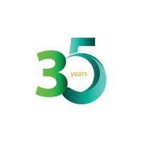 35 Years Anniversary Celebration Vector Template Design Illustration